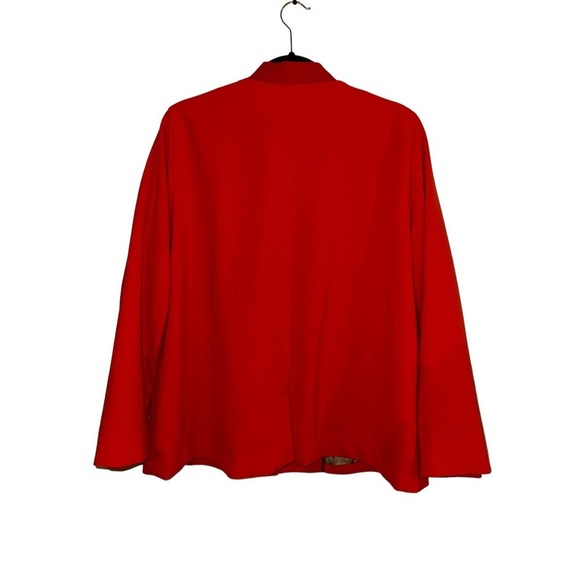 H&M Red Orange Bomber Jacket Size 14, NWT - Picture 4 of 6